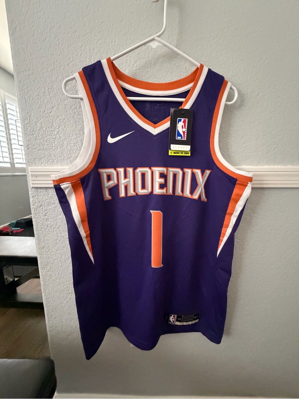Nike Booker Phoenix Suns Purple & Orange Team Basketball Jersey